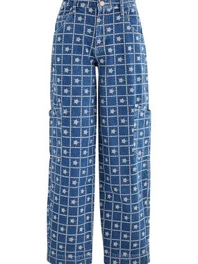 Damson Madder Drew Embroidered Cargo Jeans